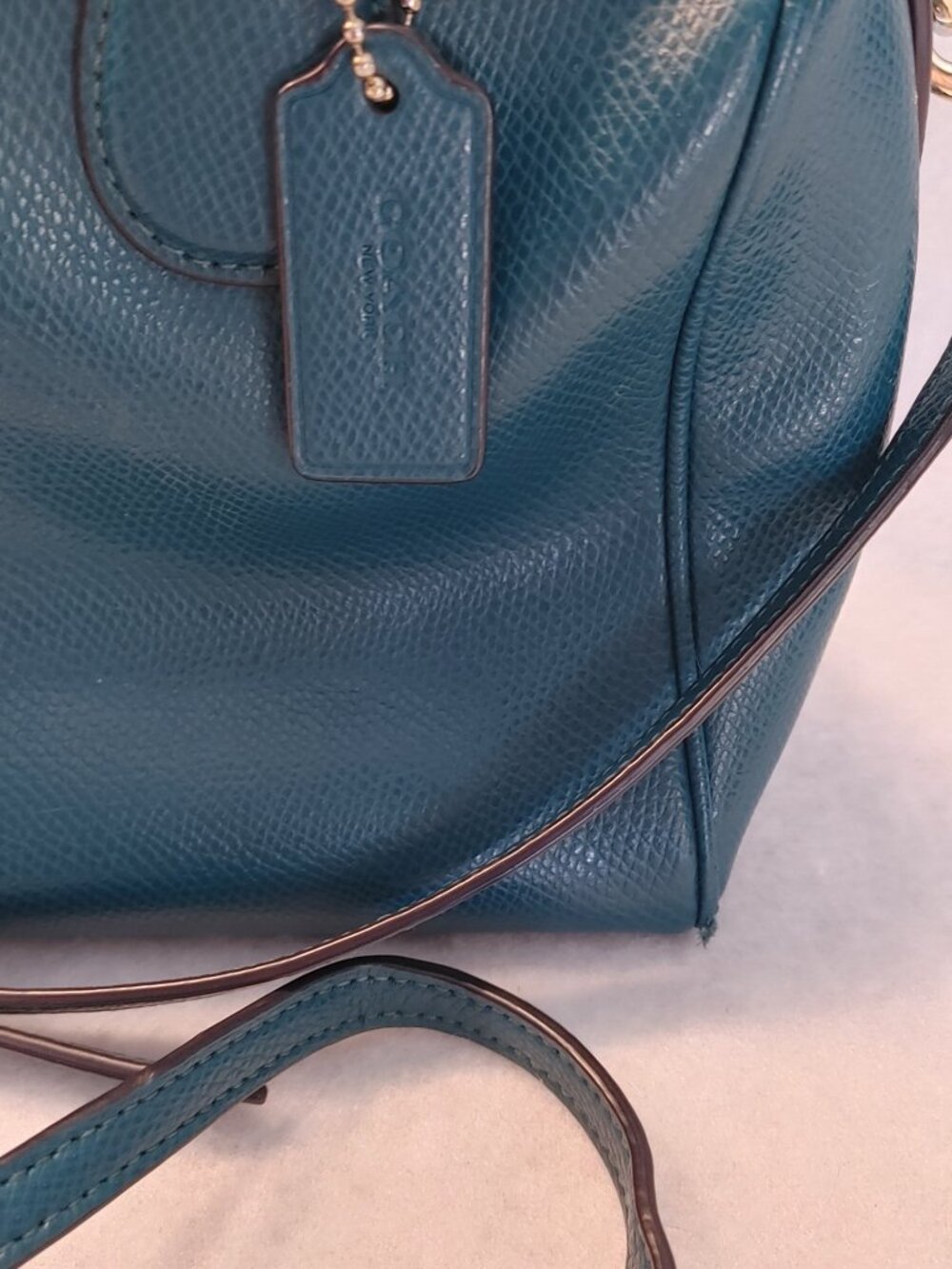 Coach Mini Bennett Crossbody Satchel – Teal Blue - Picture 6 of 7